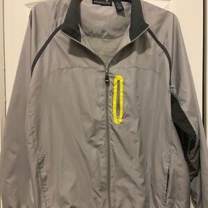 PGA Tour Men's Gray and Yellow Windbreaker